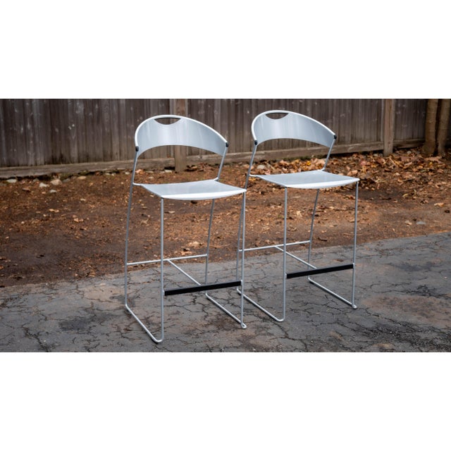 Mid-Century Modern Baleri Italia 'Juliette Barstools' by Juliette Hannes Wettstein - A Pair For Sale - Image 3 of 15