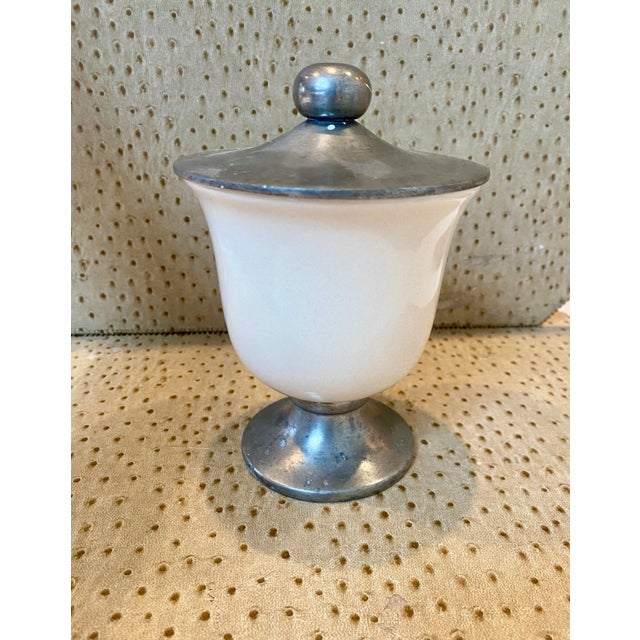 1990s Vintage Labrazel Ceramic and Pewter Jar With Cover, Made in Italy For Sale - Image 5 of 9
