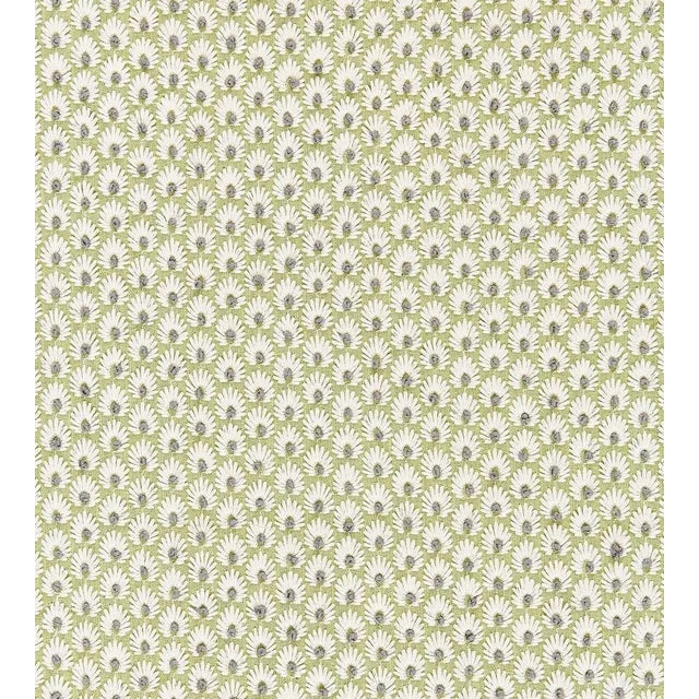 The House of Scalamandré Fleur Embroidery Fabric, Celery For Sale