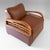 Art Déco Italian Convertible Armchair / Sleeper Chair in Brown Eco-Leather, 1920s. For Sale - Image 13 of 18