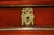 French Louis XVI Style Leather Top Mahogany Brass Mounted Desk For Sale - Image 9 of 15
