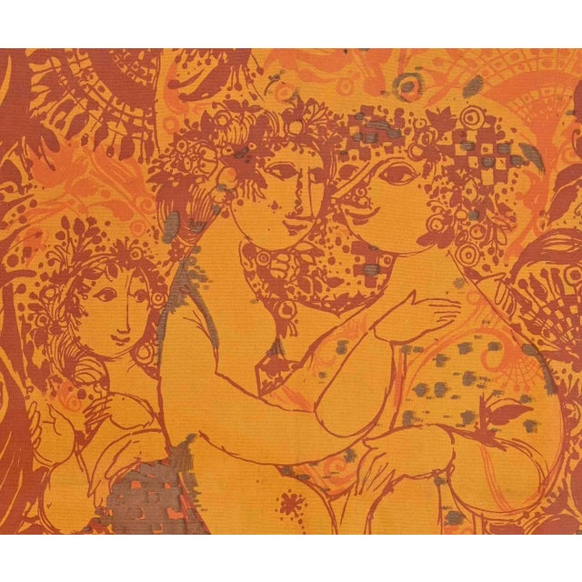 Modern Unknown, Lovers, Mixed Media, 1970s For Sale - Image 3 of 4