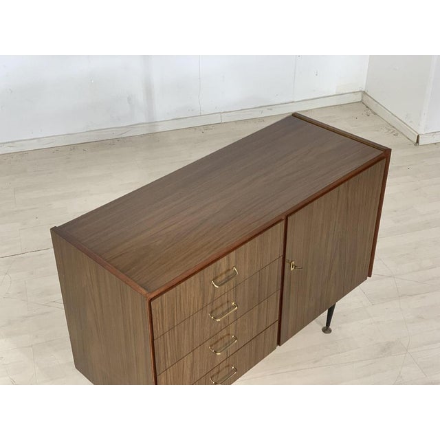 Mid-Century German Commode in Wood For Sale - Image 4 of 12