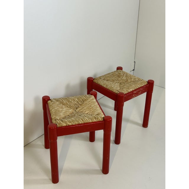Wood Carimate Stools for Cassina by Vico Magistretti, 1960s, Set of 2 For Sale - Image 7 of 13