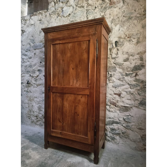Antique French Cherrywood Bonnetière Linen Cabinet For Sale - Image 12 of 18