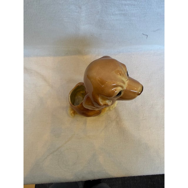 1940s Porcelain Cocher Spaniel Planter For Sale - Image 9 of 11