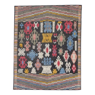 Handmade Modern Kilim Rug 8'5" X 10'7" For Sale