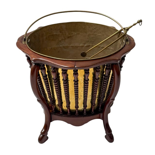 Magnificent and rare Antique Victorian tea stove. Striking Dutch design from the 1870s. Solid walnut hand-carved frame...