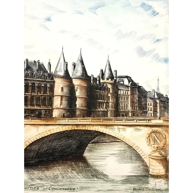 Dufza, Paris Conciergerie, 1940, Etching For Sale - Image 8 of 9