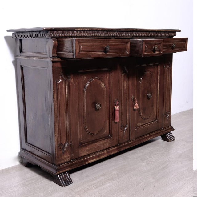 Early 19th Century Wooden Sideboard, Italy For Sale - Image 13 of 18
