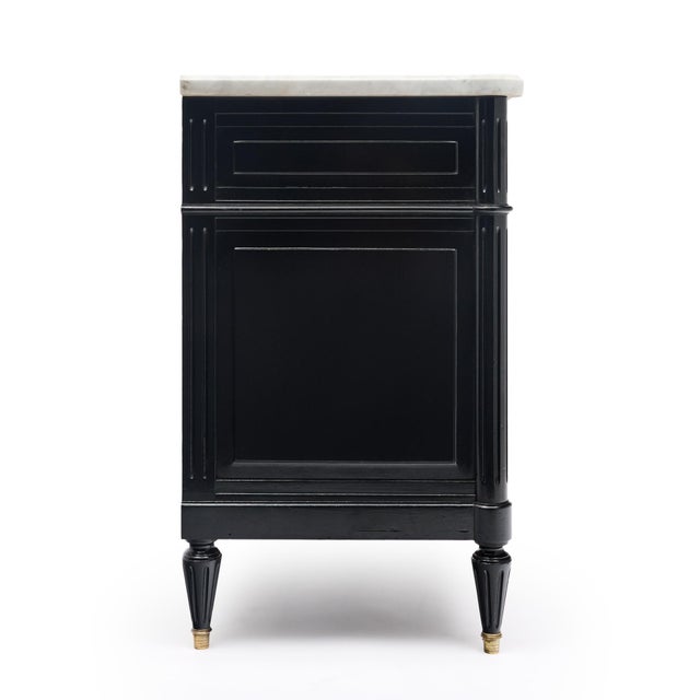 Wood Louis XVI Style Ebonized Chest For Sale - Image 7 of 9