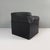Italian Modern Squared Stool in Black Faux Leather with Wheels, 1980s For Sale - Image 4 of 17
