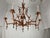 1960s Whimsical Chinoiserie Faux Bamboo Monkey Chandelier With Black Teardrop Accents For Sale - Image 11 of 16