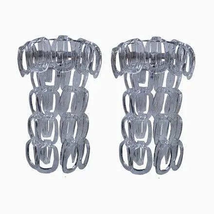 Glass Hooks Wall Lights from Vistosi, 1960s, Set of 2 For Sale - Image 7 of 9
