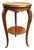 1840 French Louis XVI Brown Mahogany Wood Marble Side Table - 1 Pc For Sale