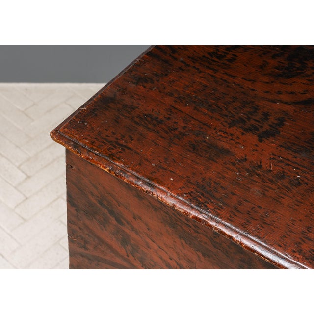 Antique New England Grain Painted Blanket Chest For Sale - Image 11 of 18