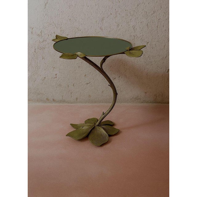 Autunno Side Table in Bronze and Glass by Marsica Fossati For Sale - Image 4 of 9