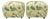 Vintage Newly Upholstered Ottomans in Thibaut “Lillian” Fabric – Palm Beach Style, Pair For Sale