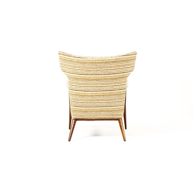 1960s Mid Century Wingback Lounge Chairs Attributed to Paul McCobb for Directional — Walnut Frames — Reupholstery Included For Sale - Image 14 of 16