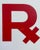 Plastic Vintage White and Red Acrylic Rx Pharmacy Sign For Sale - Image 7 of 7