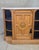 Early 20th Century Antique Early 1900s Oak Console Cabinet With Doors, Shelves and a Marble Top For Sale - Image 5 of 18