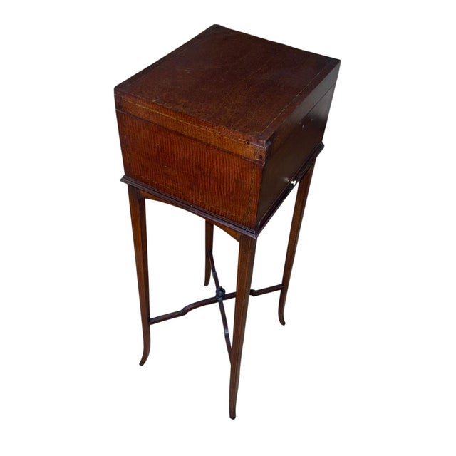 Brown Petite 19th Century French Vanity Table With Mirror For Sale - Image 8 of 8