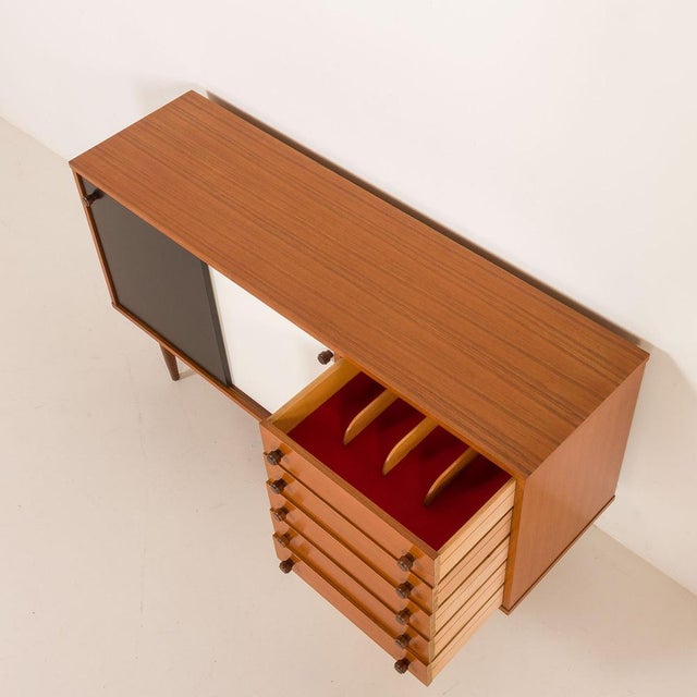 Vintage Teak Sideboard in the style of Charlotte Perriand, 1970s For Sale - Image 13 of 18