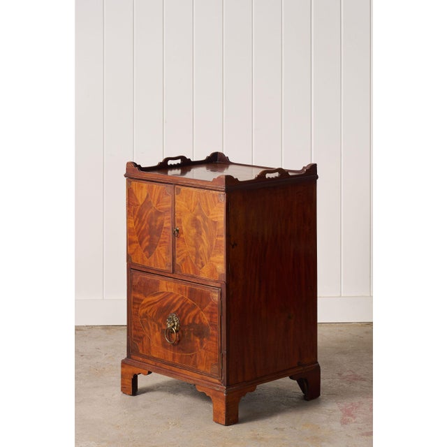 Traditional Georgian Inlay Mahogany Night Cabinet With Tray Top (C. 1850) For Sale - Image 3 of 16