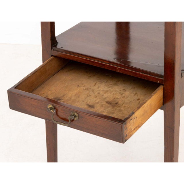 George III Style Mahogany Two-Tier Side Table For Sale - Image 4 of 6