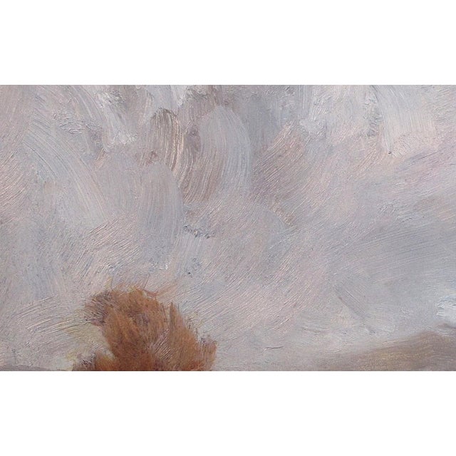Early 21st Century Incoming Weather by Lorenzo Chavez | Oil Painting of a cloudy sky over a landscape For Sale - Image 5 of 5