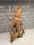 Art Deco Museum-Quality Mid 20th Century Balinese Suar Wood Goddess Dewi Sri With Birds Masterwork Sculpture (Mas, Bali) For Sale - Image 3 of 11