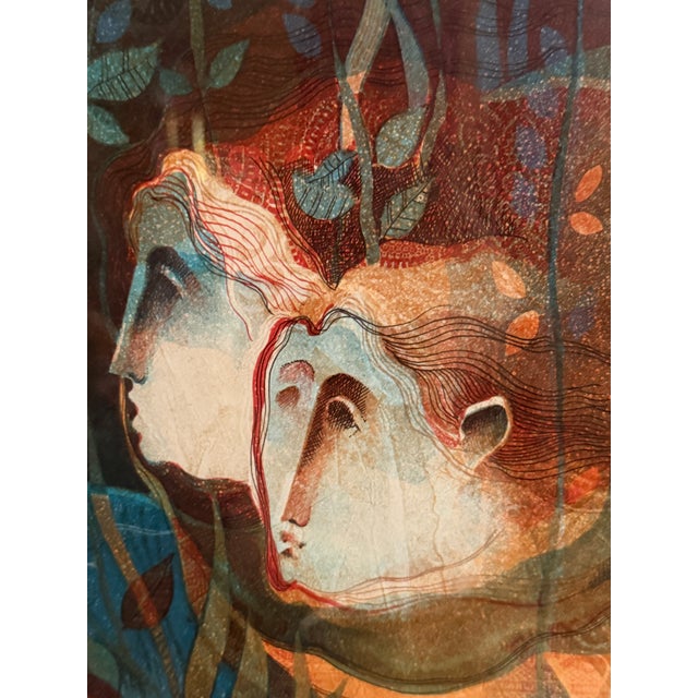 1980s Alvar Sunol Signed and Numbered Embossed Litho ‘Sussana and the Elders’ Framed For Sale - Image 5 of 12