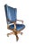 Drexel Heritage Vintage Drexel Heritage Navy Leather Executive Office Chair For Sale - Image 4 of 11