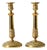 French Pair of Brass Empire Style 19th Century Candlesticks For Sale
