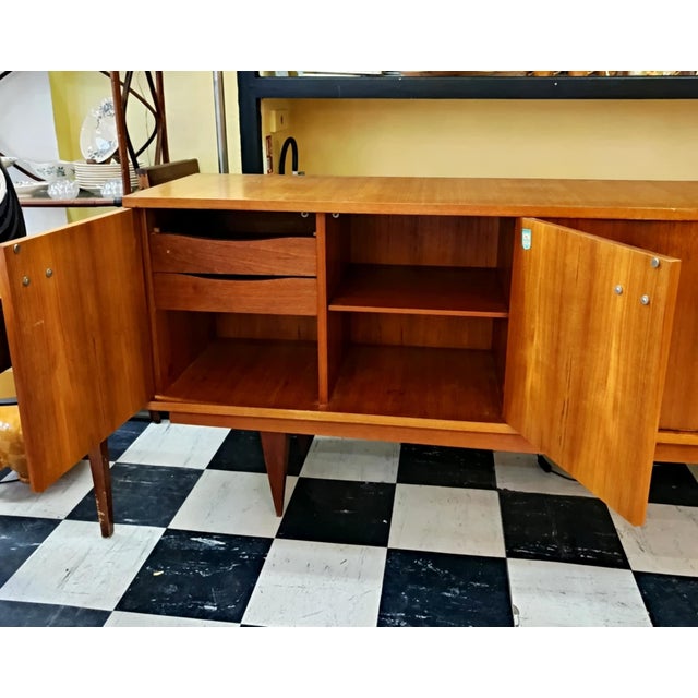 Sideboard with Compass and Leather Legs from Malora, 1955 For Sale - Image 4 of 18