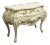 Italian Bombay Carved Paint Distressed Commode For Sale