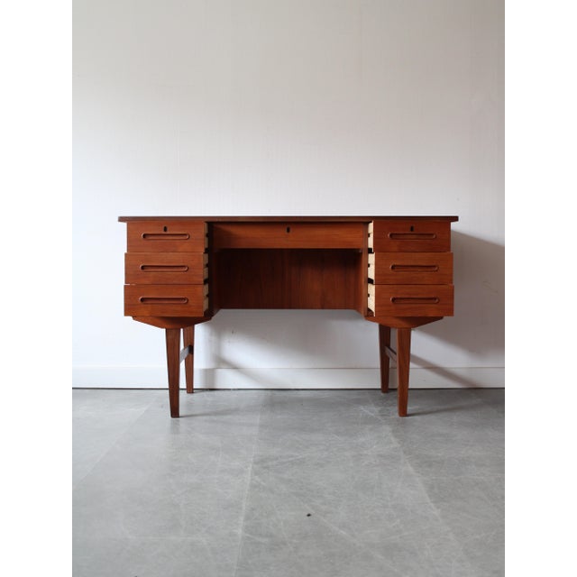 1960s Vintage Danish Desk in Teak, 1960s For Sale - Image 5 of 12