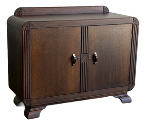 1940s Art Deco Waterfall Cabinet