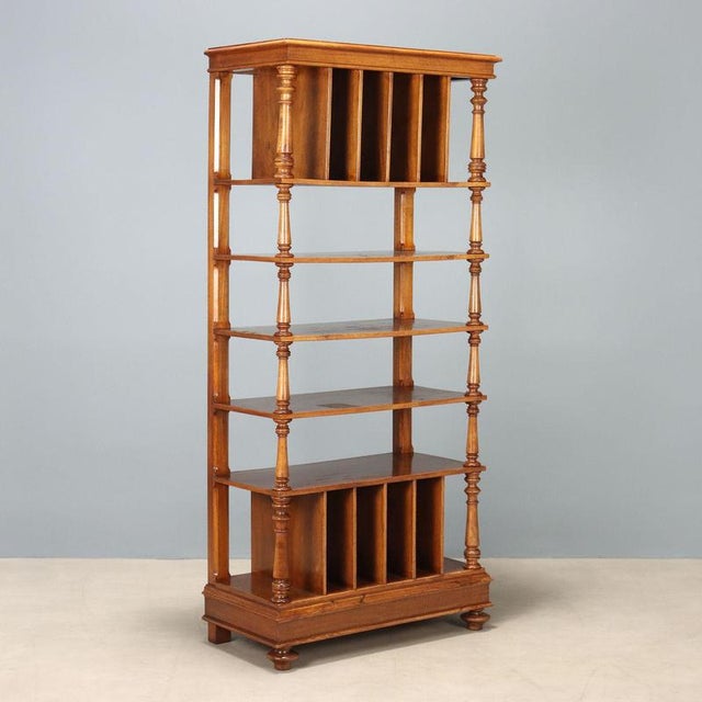 Brown Late 19th Century Walnut Étagère, Italy For Sale - Image 8 of 8