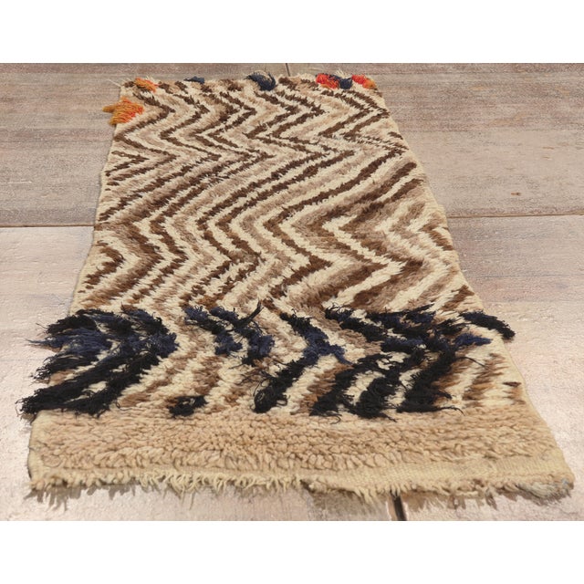 Vintage Azilal Moroccan Rug, 02'04 X 06'02 For Sale - Image 9 of 10