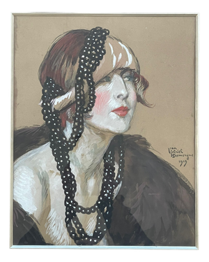 Jean-Gabriel Domergue, Portrait of a Woman, 1890s, Canvas