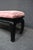 Chinoiserie Asian Style Upholstered Window Bench With Black Lacquer Base For Sale - Image 3 of 13