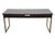 Contemporary Martin Furniture Axis Collection Contemporary Modern 64" Writing Desk - Mocha Finish W. Bronze Finished Metal Frame For Sale - Image 3 of 15