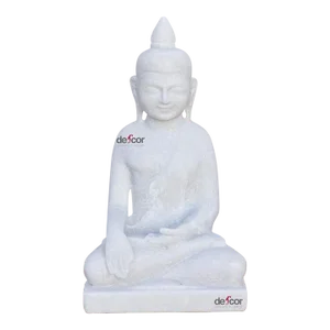 White Marble Burmese Sitting Buddha