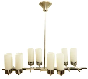 French Vintage 8-Light Jacques Adnet Chandelier