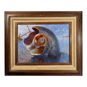 Circa 1970's Chester Chet Engle (1918-1994) Original Oil on Board Painting “North Coast” 12" X 16"