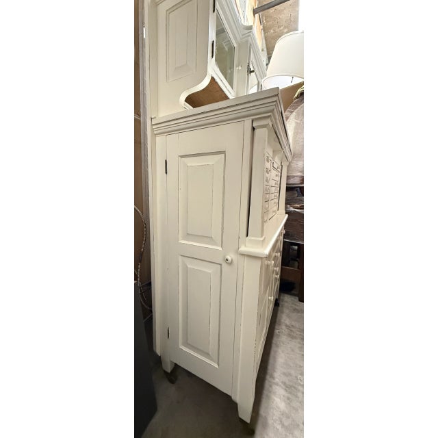 1920s Antique Oak Dental Cabinet With Cream Paint For Sale In Denver - Image 6 of 9