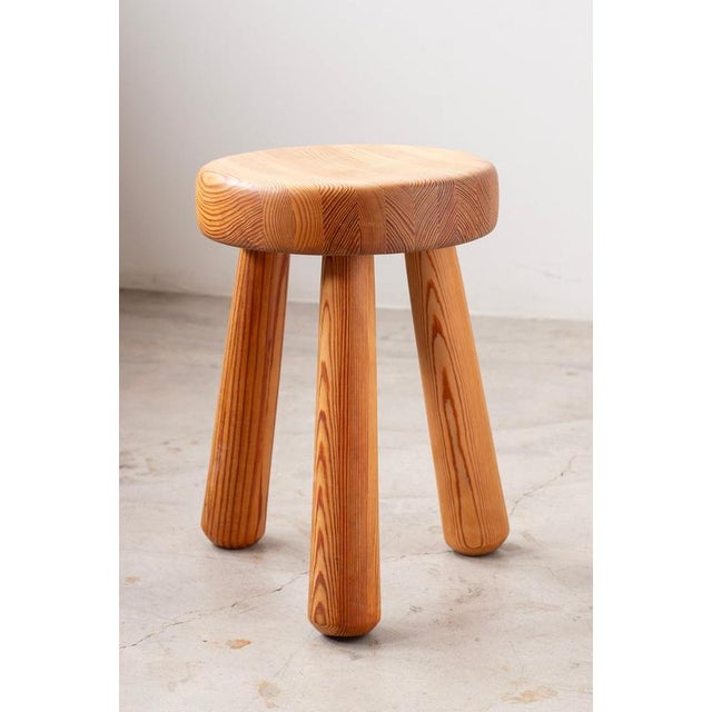 Pine Stool by Ingvar Hildingsson, 1960s For Sale - Image 10 of 11
