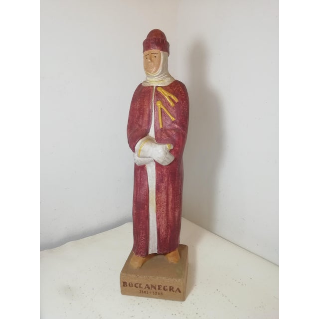 Figurine sculpture by Umberto Piombino, produced by Il Tondo of Celle Ligure. The figure depicted is Boccanegra from the...