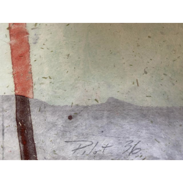 "Pilot 36" Abstract Monotype on Asian Paper by David Collins For Sale - Image 4 of 6